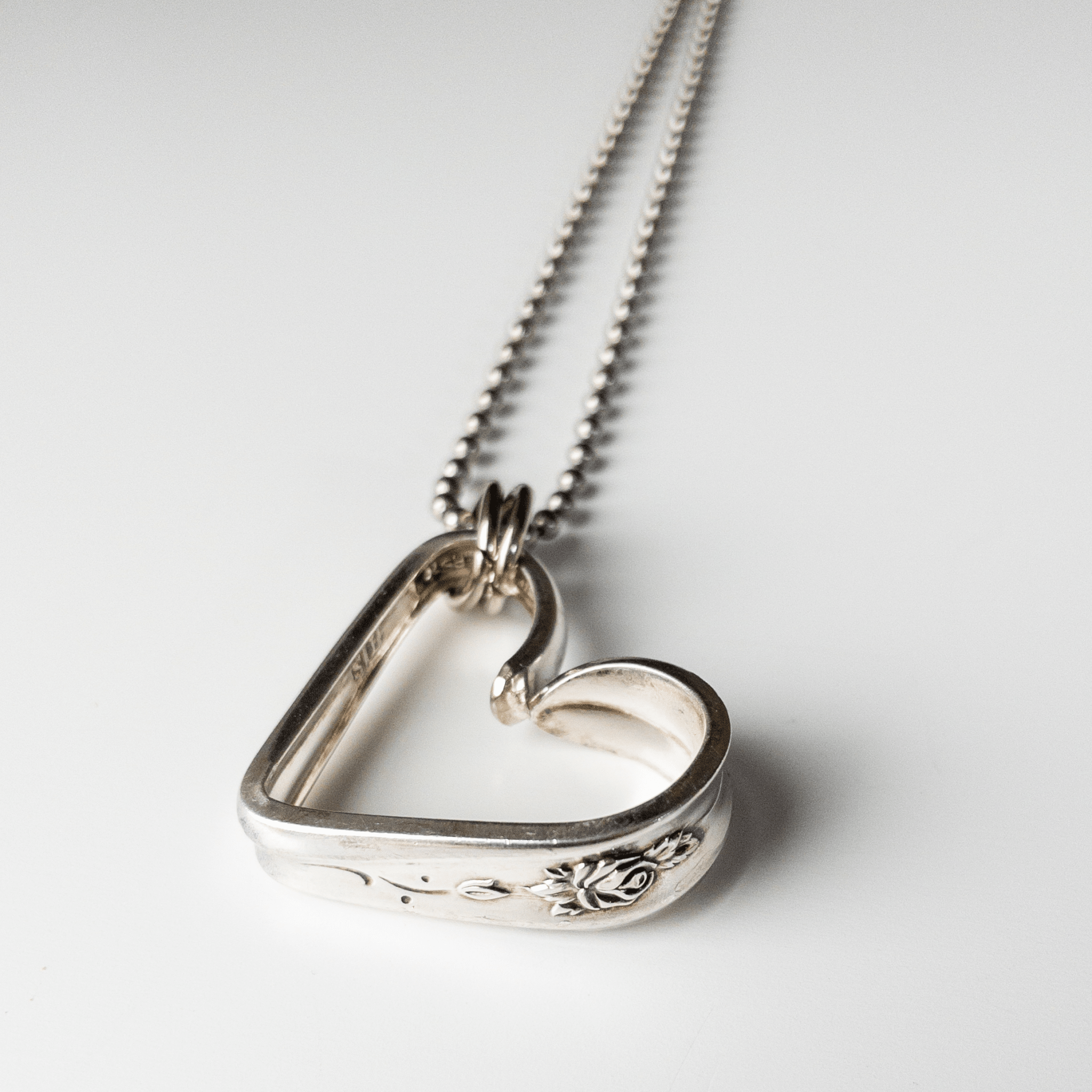 Bent Heart Silverware Necklace - UnLaced Boutique