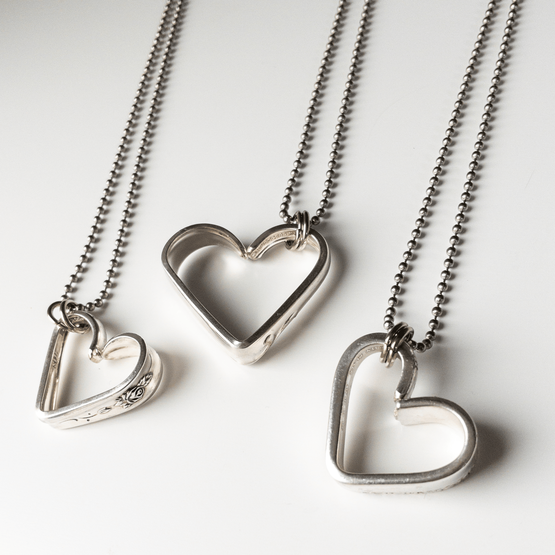 Bent Heart Silverware Necklace - UnLaced Boutique