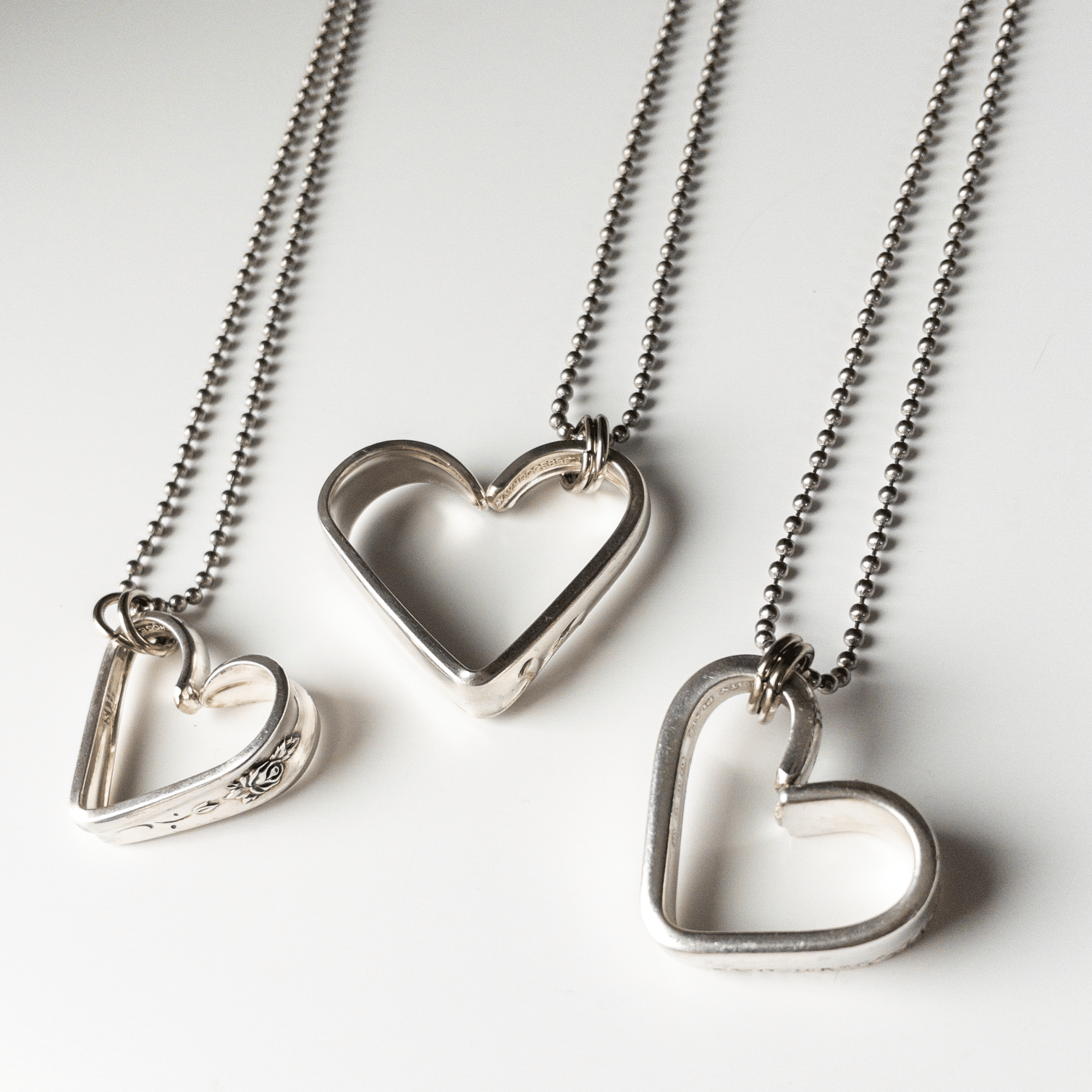 Bent Heart Silverware Necklace - UnLaced Boutique