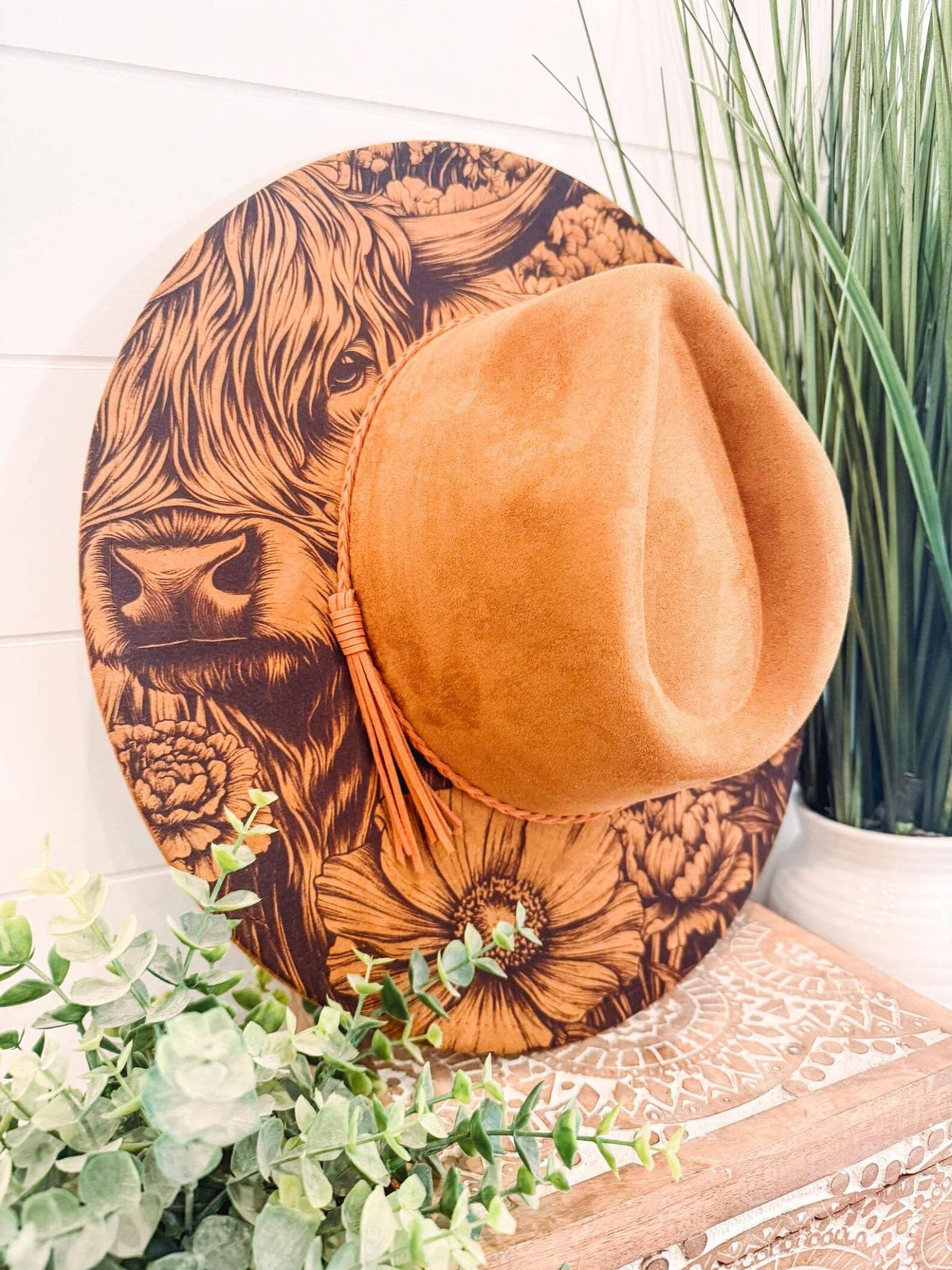 Berry Highland Cow Hat - UnLaced Boutique
