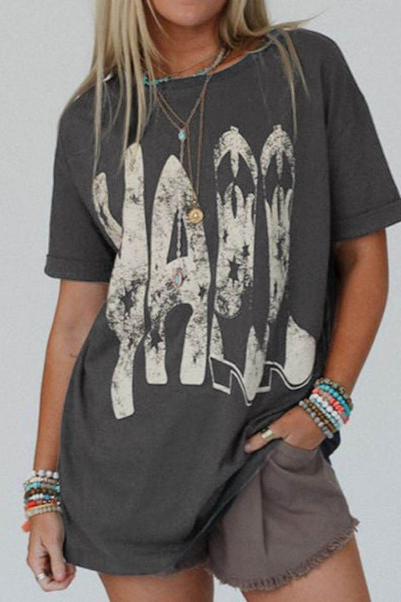 YALL Cowboy Boots Graphic Short Sleeve T-Shirt - UnLaced Boutique
