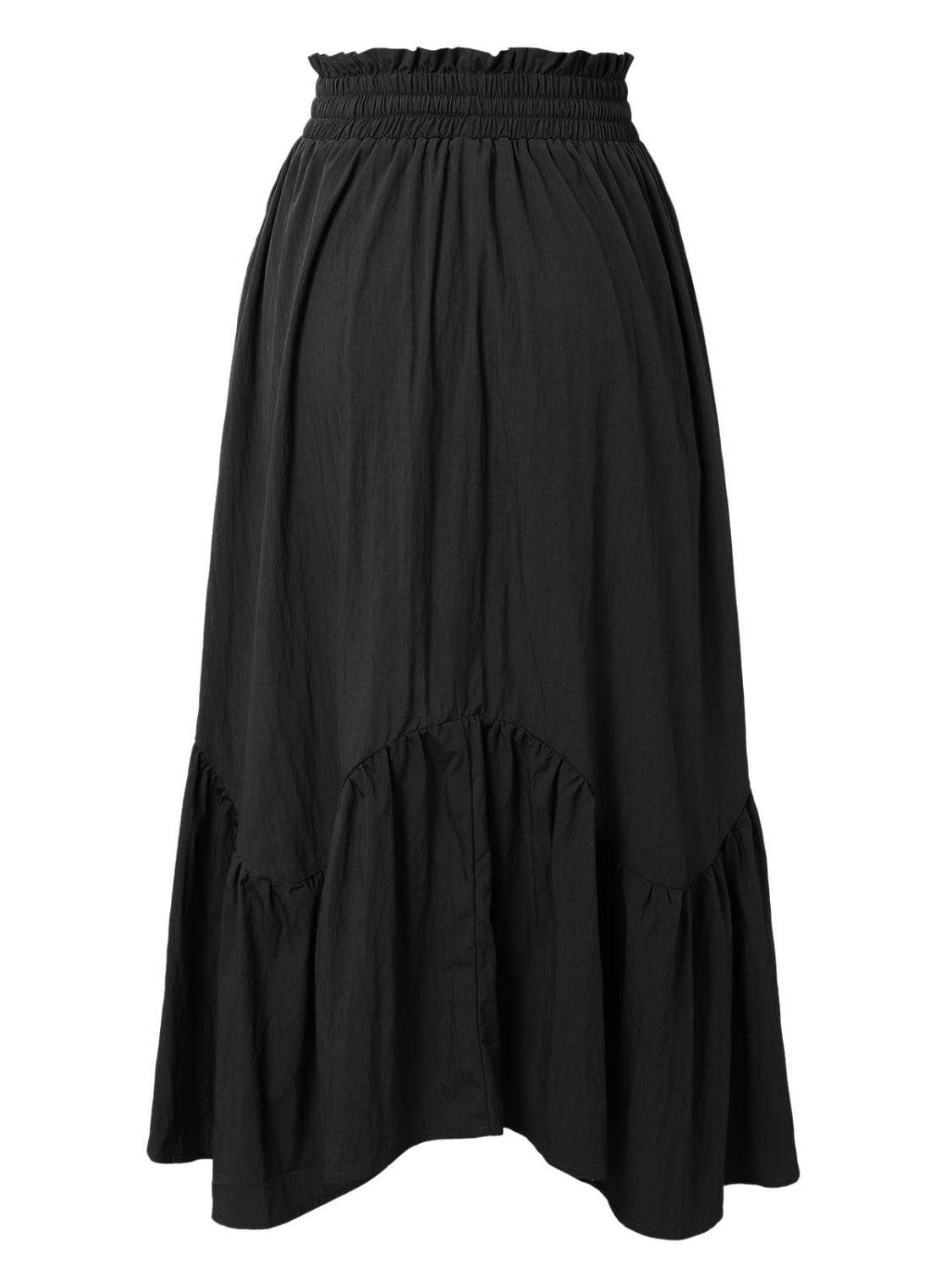 Smocked Waist Band Ruched Layered Skirt - UnLaced Boutique