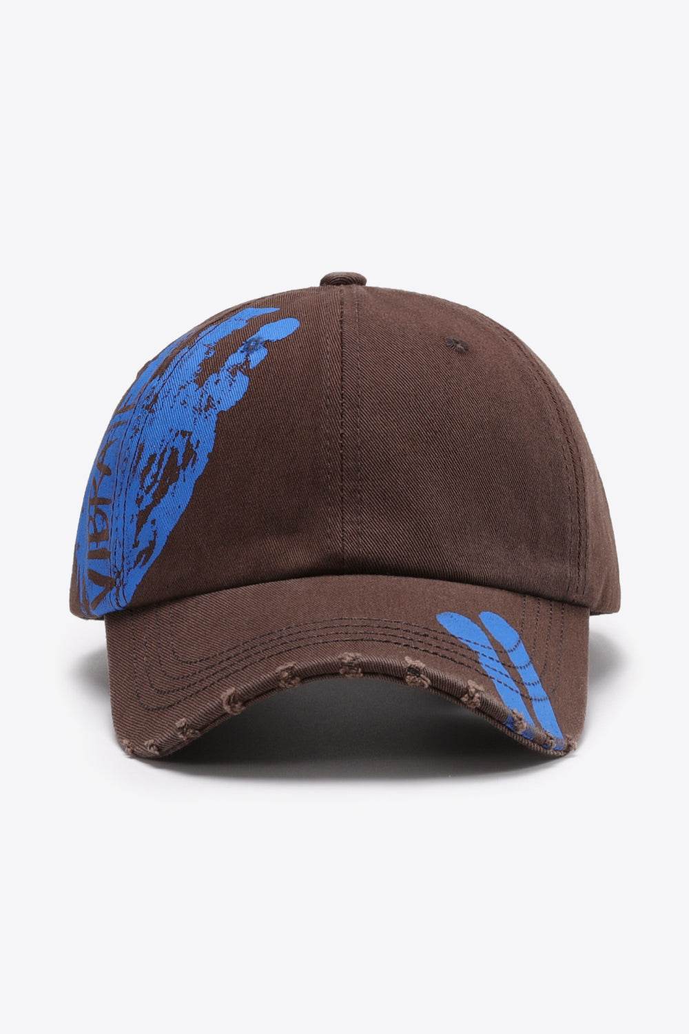 VIBRA Graphic Distressed Adjustable Baseball Cap - UnLaced Boutique