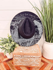 Black Floral Print Hat - UnLaced Boutique