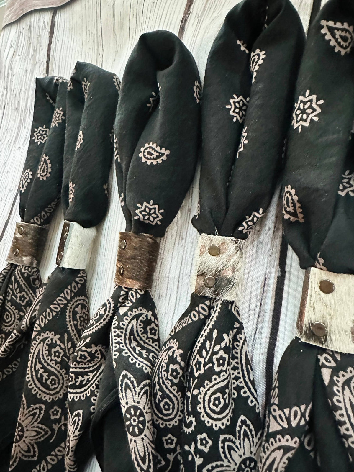 Black Hand Dyed Bandanas - UnLaced Boutique