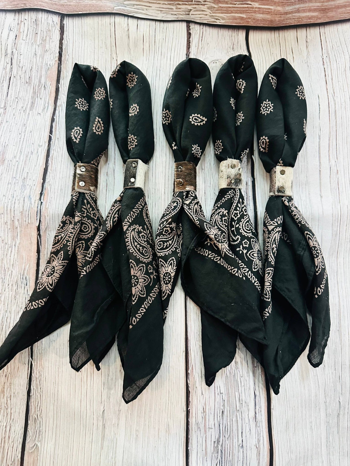Black Hand Dyed Bandanas - UnLaced Boutique