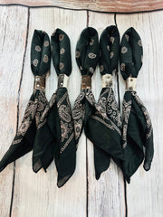 Black Hand Dyed Bandanas - UnLaced Boutique