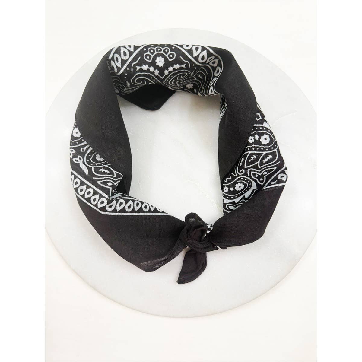 Black Pasley Pattern Bandanas - UnLaced Boutique