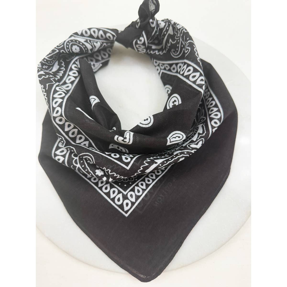 Black Pasley Pattern Bandanas - UnLaced Boutique