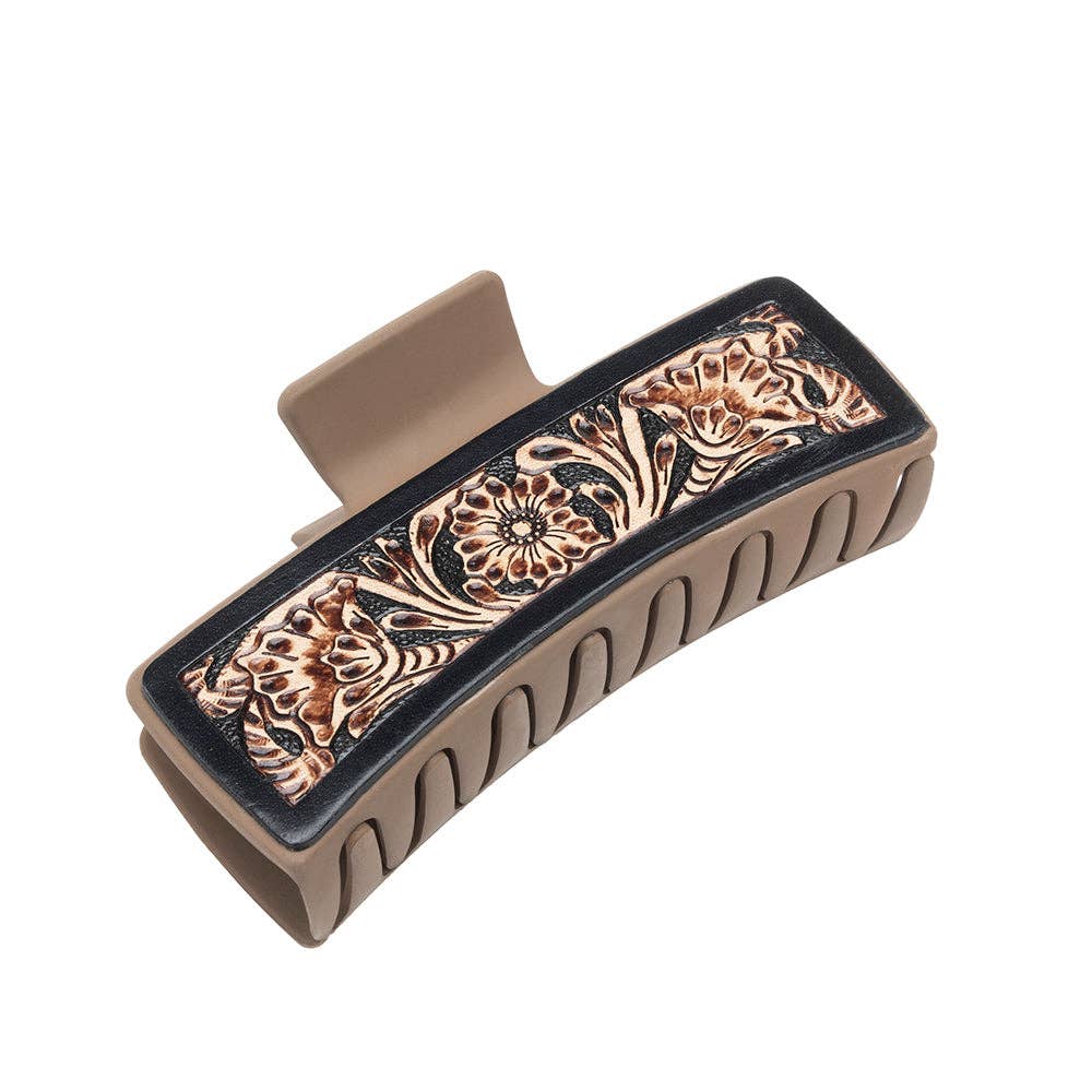 Blossom Ridge Hair Comb - Hand-Tooled - UnLaced Boutique