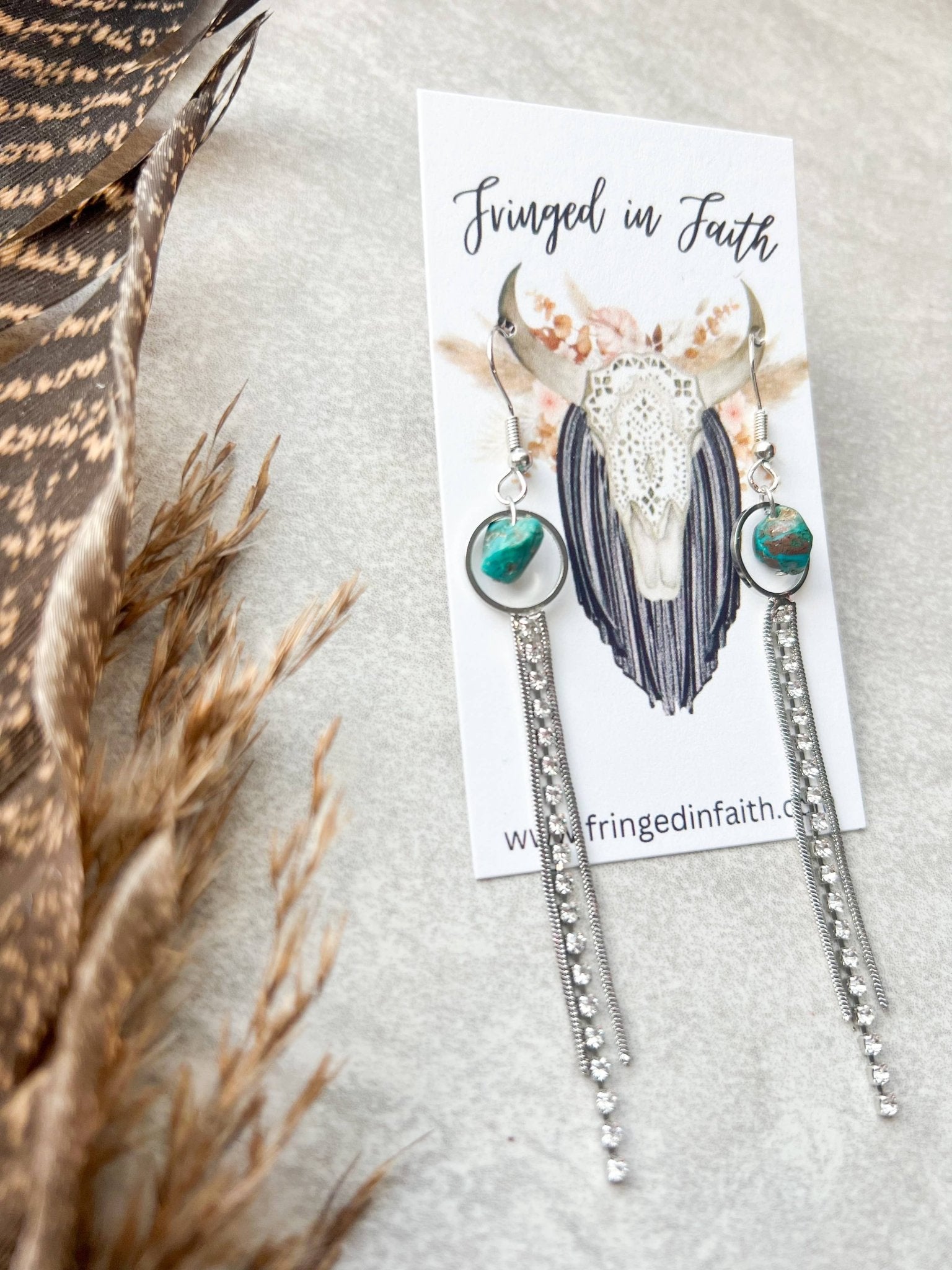 Boho Rhinestone Earrings  - UnLaced Boutique