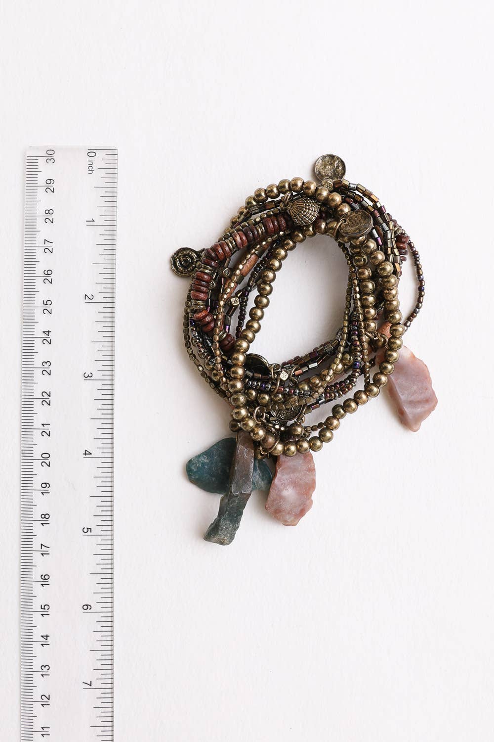 Boho Stone and Bead Stack Bracelet - Bestseller! - UnLaced Boutique