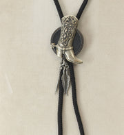 Boot with feathers bolo - Black Cord - UnLaced Boutique