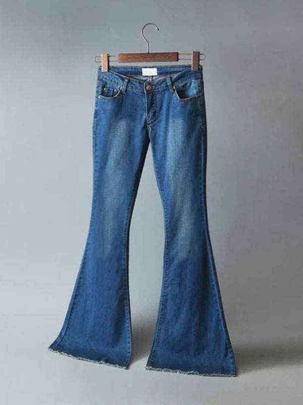 Bottoms zipper fly button fly blue denim pants - UnLaced Boutique