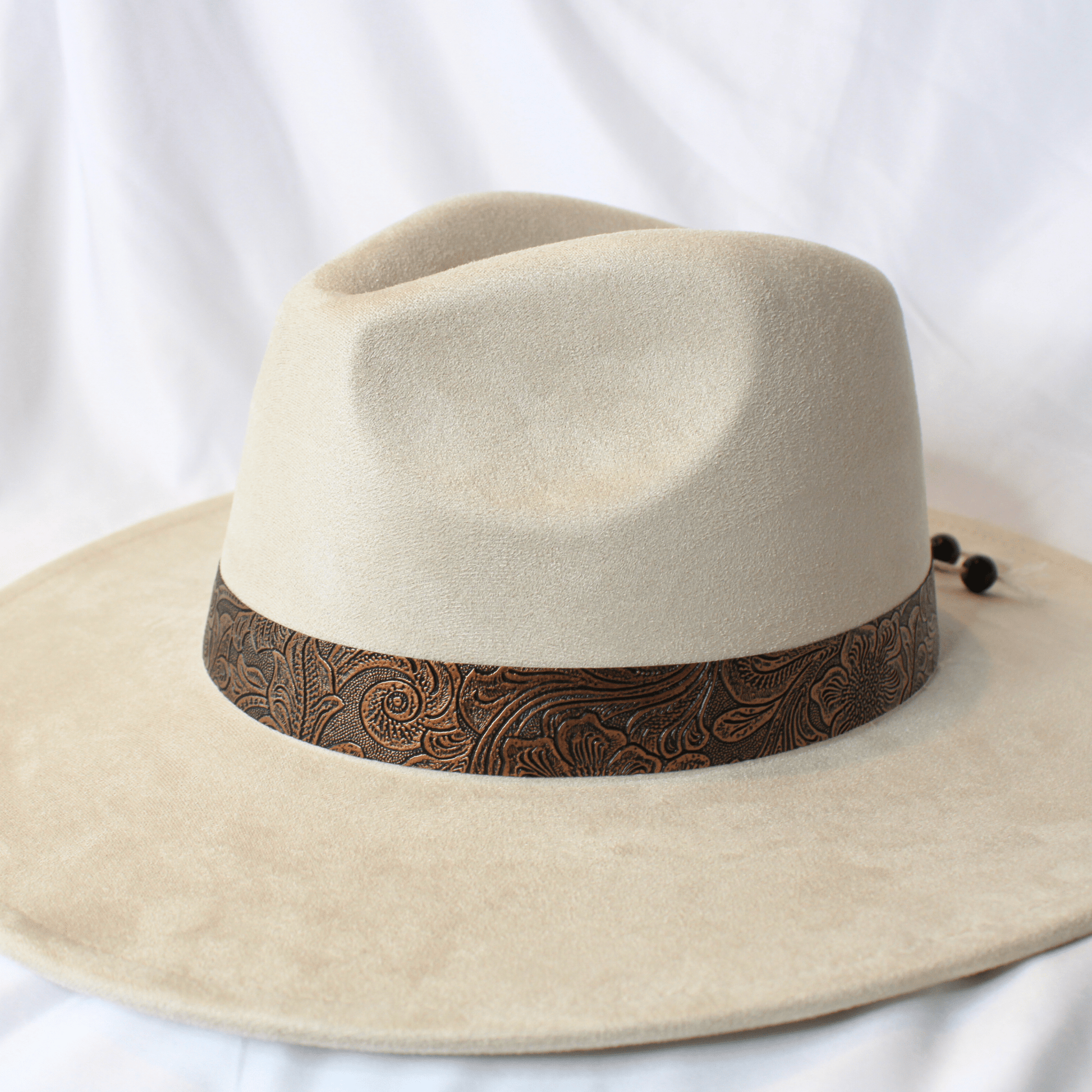 Bronzed Bloom Handmade Vegan Leather Hat Band - UnLaced Boutique