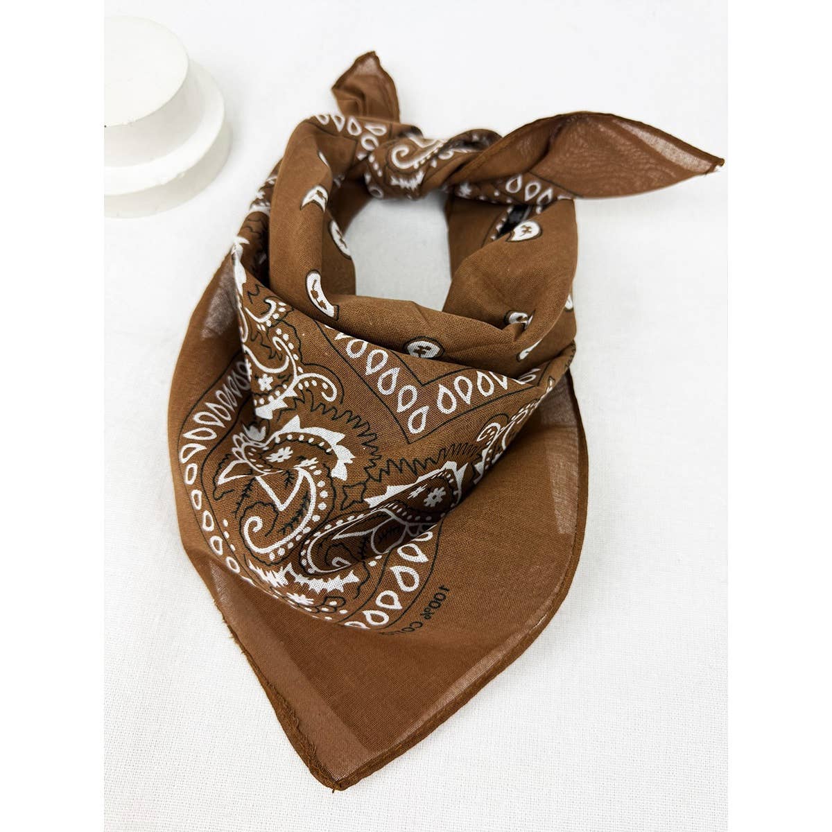 Brown Pasley Pattern Bandanas - UnLaced Boutique
