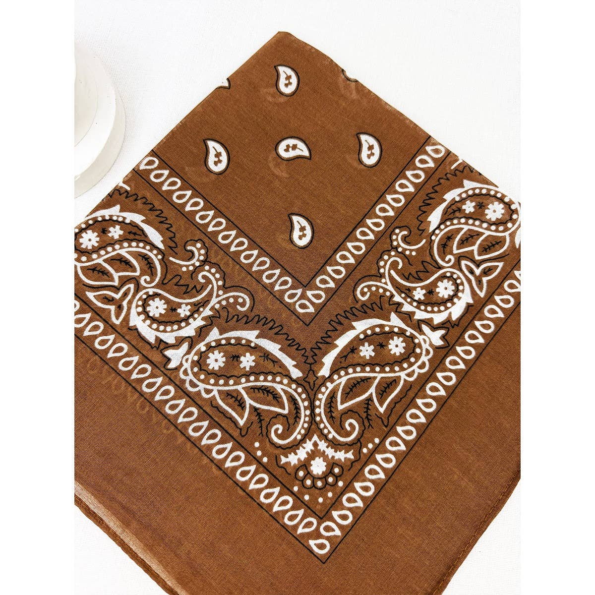 Brown Pasley Pattern Bandanas - UnLaced Boutique