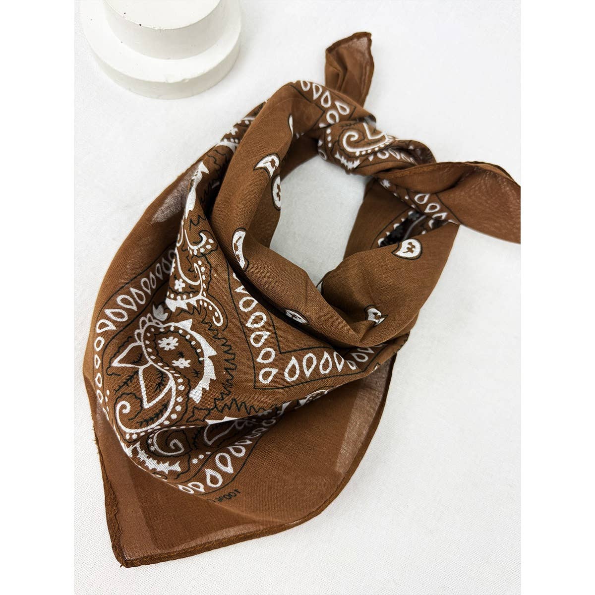 Brown Pasley Pattern Bandanas - UnLaced Boutique
