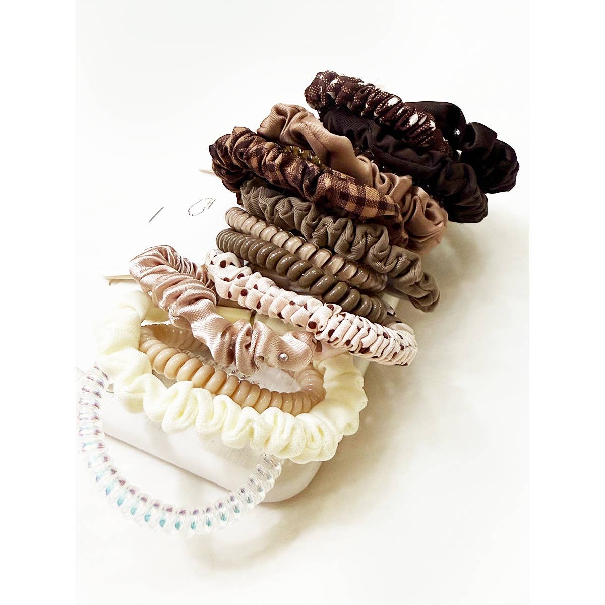 Brown Tone Multi Design Hair Ties - UnLaced Boutique
