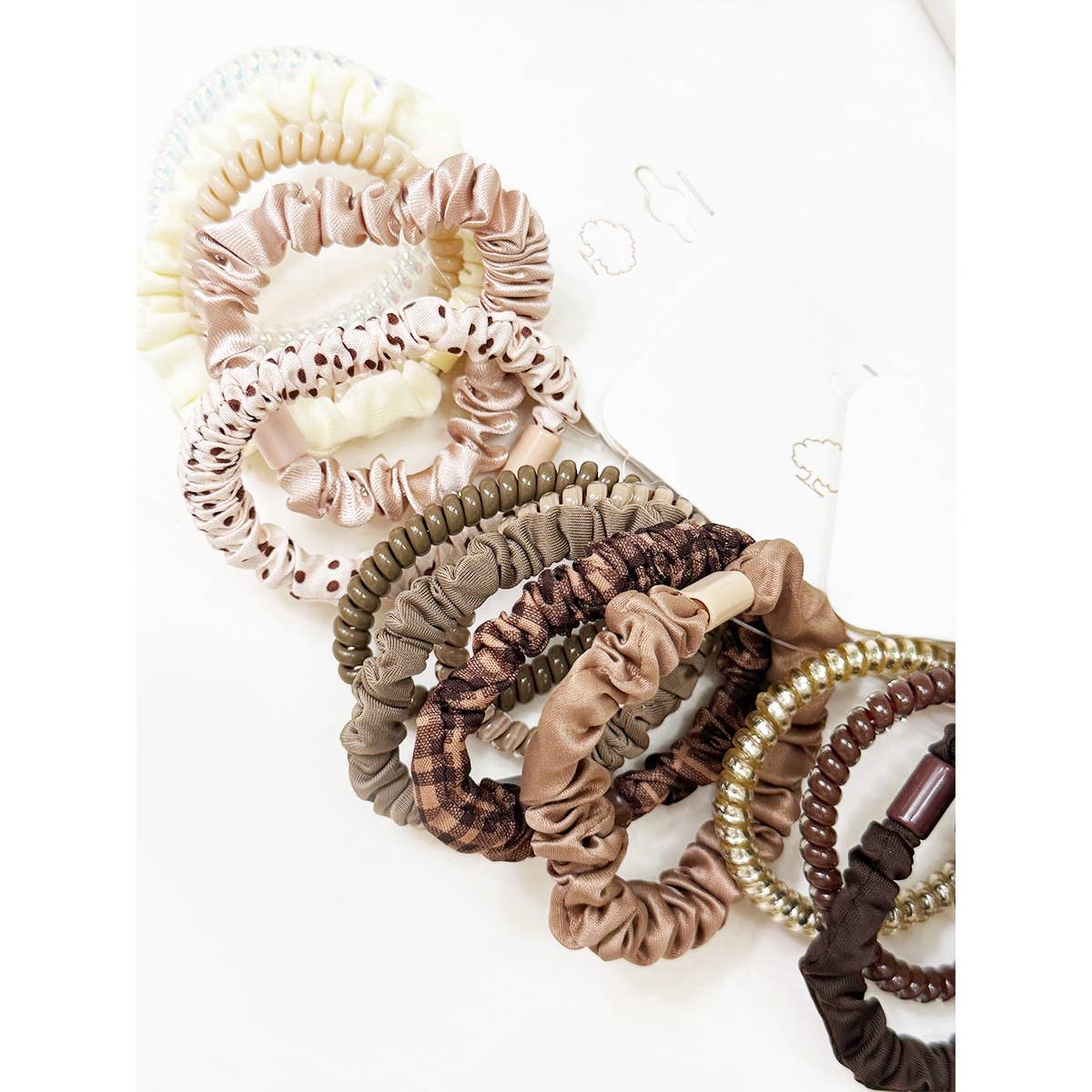 Brown Tone Multi Design Hair Ties - UnLaced Boutique