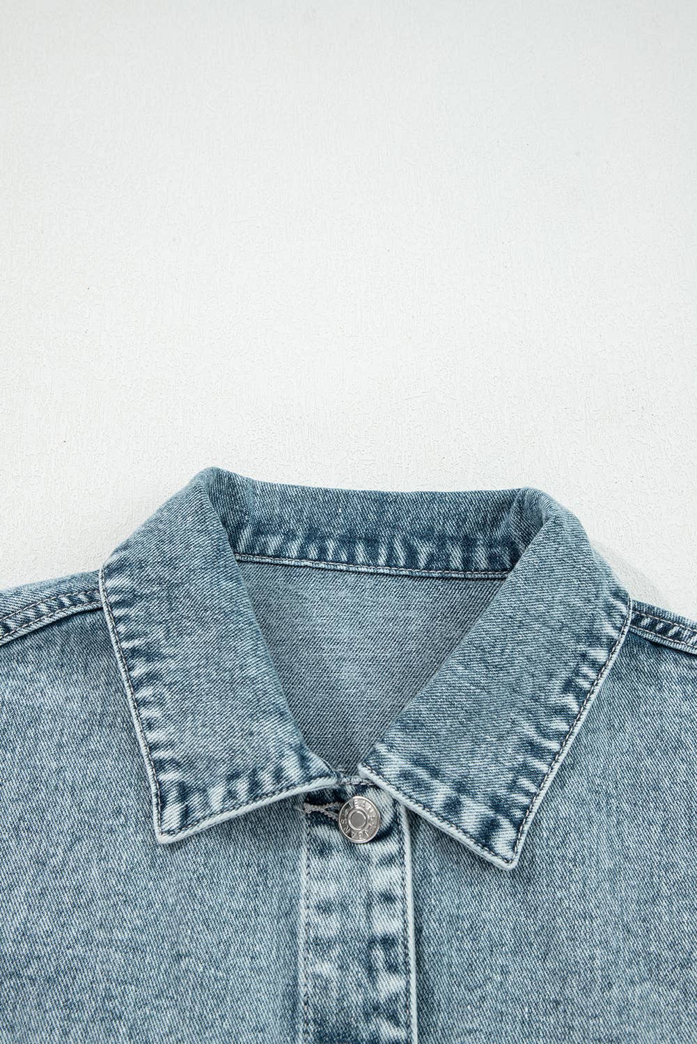 Button Flap Pocket Frayed Detail Denim Vest - UnLaced Boutique