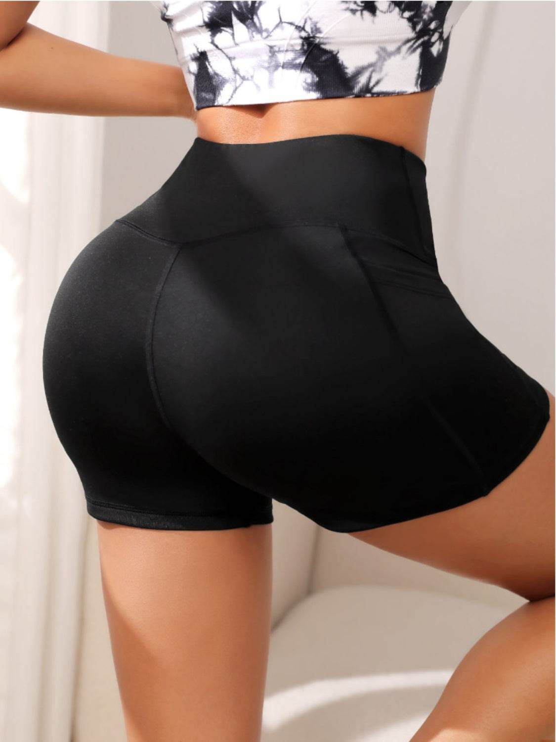 High Waist Active Shorts with Pockets - UnLaced Boutique
