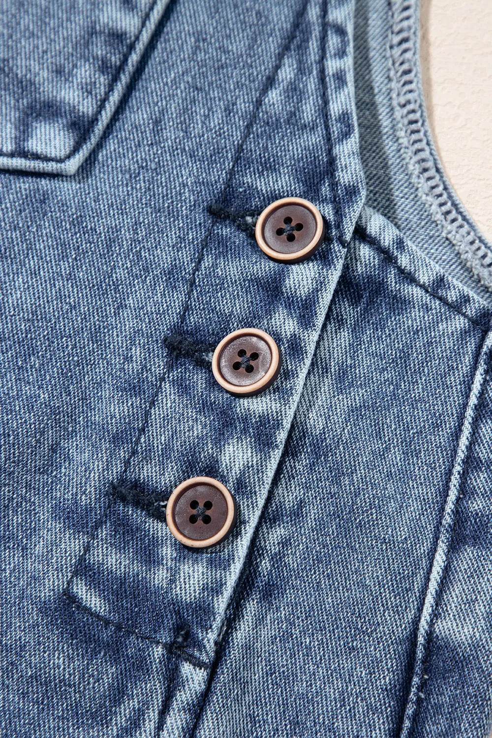 Distressed Bib Pocket Wide Leg Denim Overalls - UnLaced Boutique