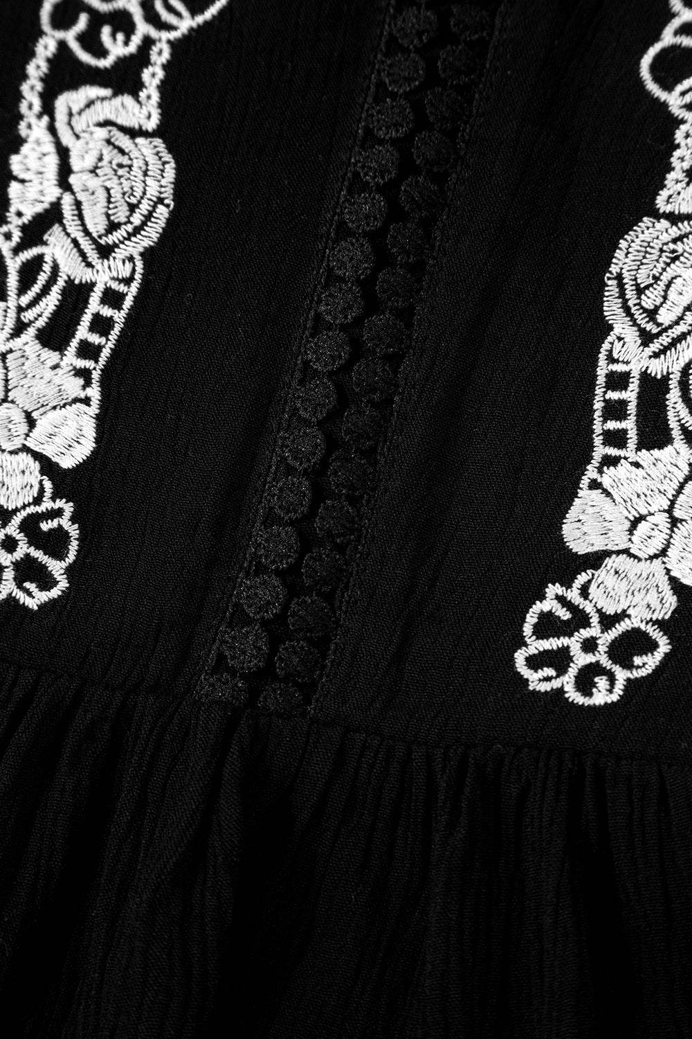 Floral Ruffled Hem Embroidery Cami - UnLaced Boutique
