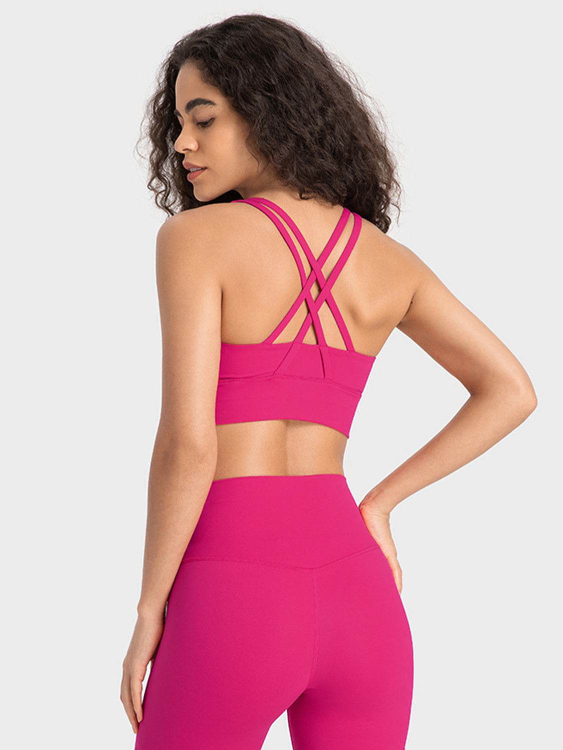 Millennia Crisscross Scoop Neck Active Tank - UnLaced Boutique