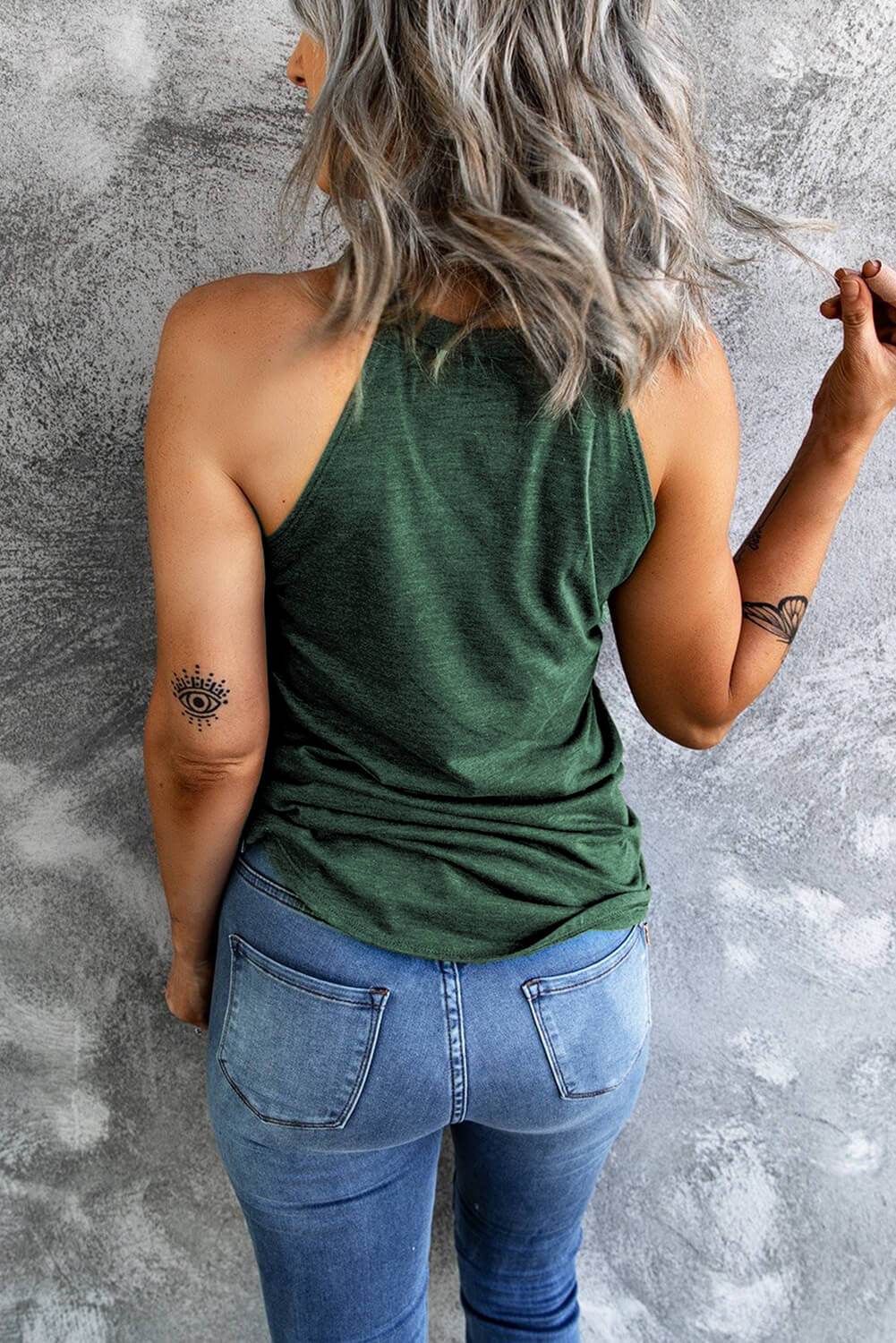 Curved Hem Grecian Tank Top - UnLaced Boutique