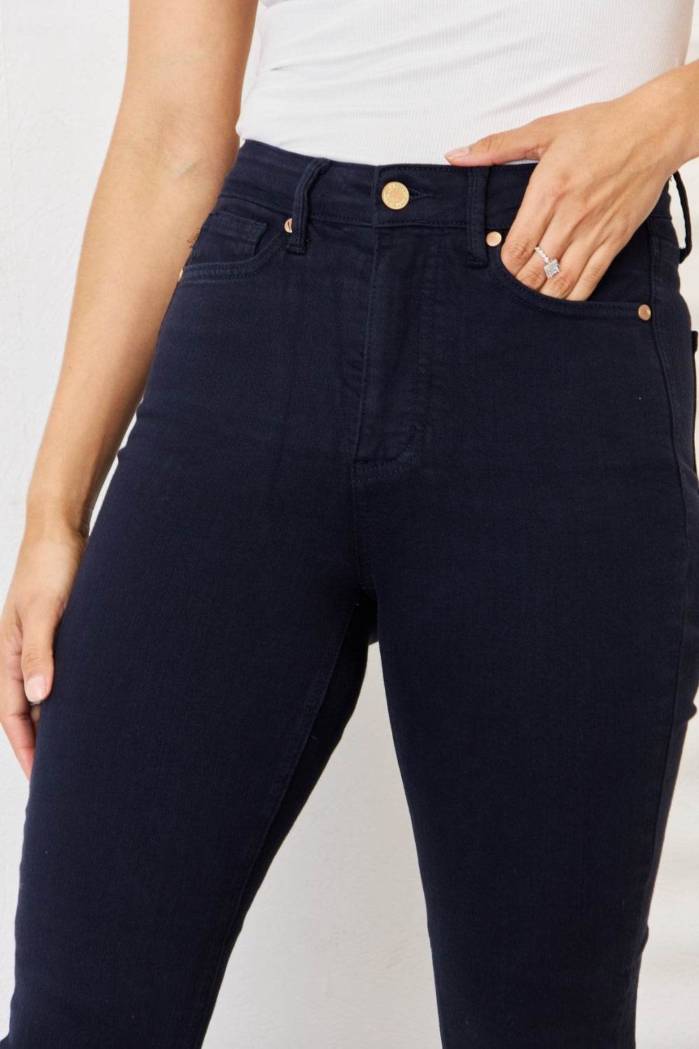 Judy Blue Full Size Garment Dyed Tummy Control Skinny Jeans - UnLaced Boutique
