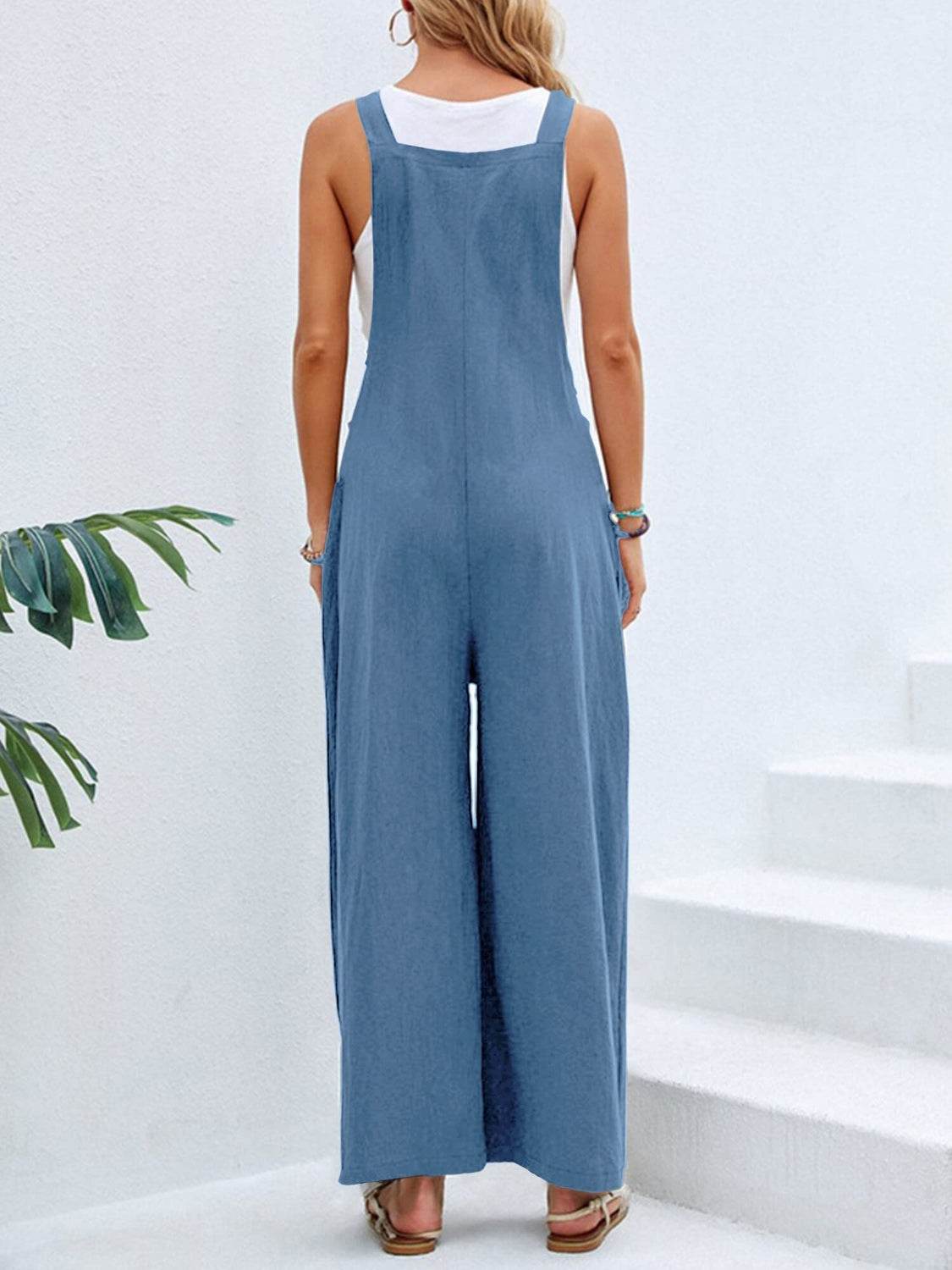 Full Size Square Neck Wide Strap Overalls - UnLaced Boutique