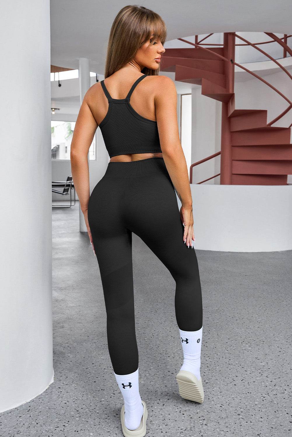 Tank Cropped Active Top and Pants Set - UnLaced Boutique