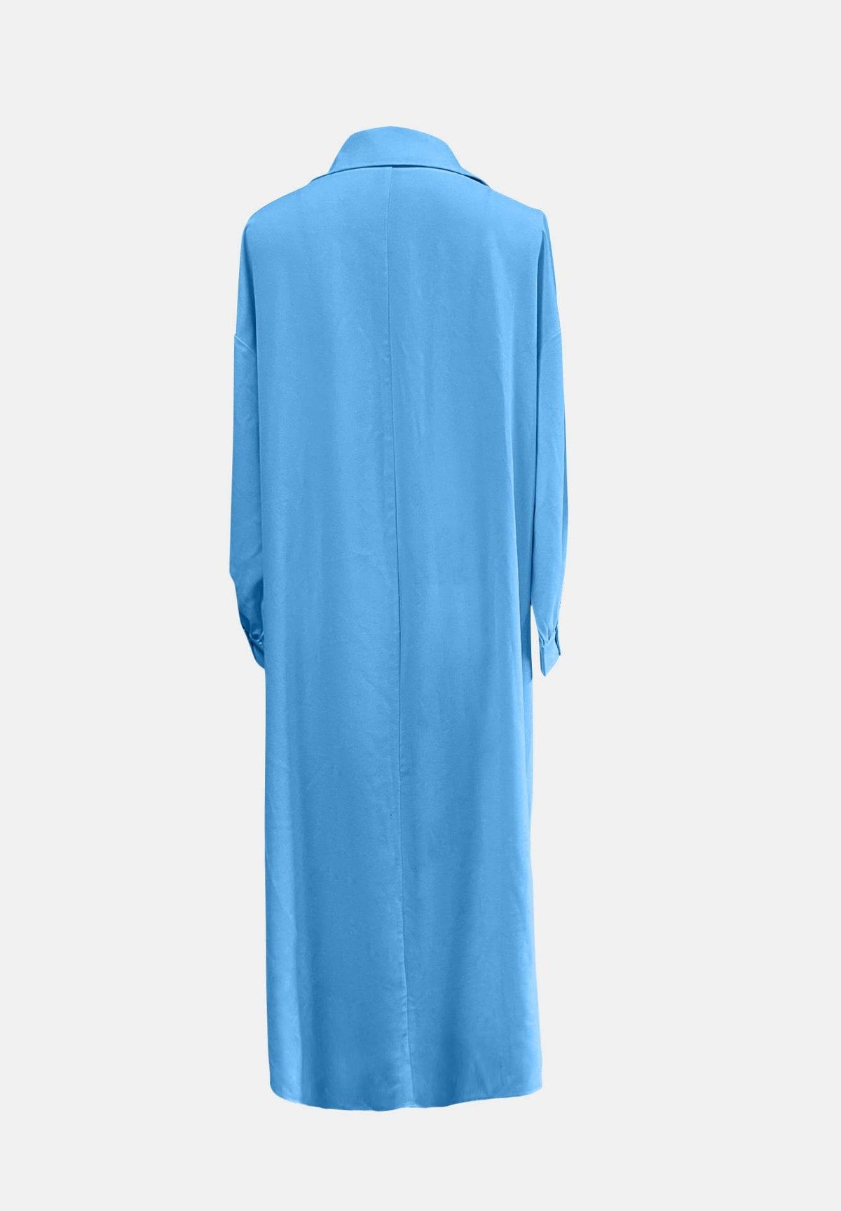 Full Size High-Low Collared Neck Long Sleeve Shirt - UnLaced Boutique