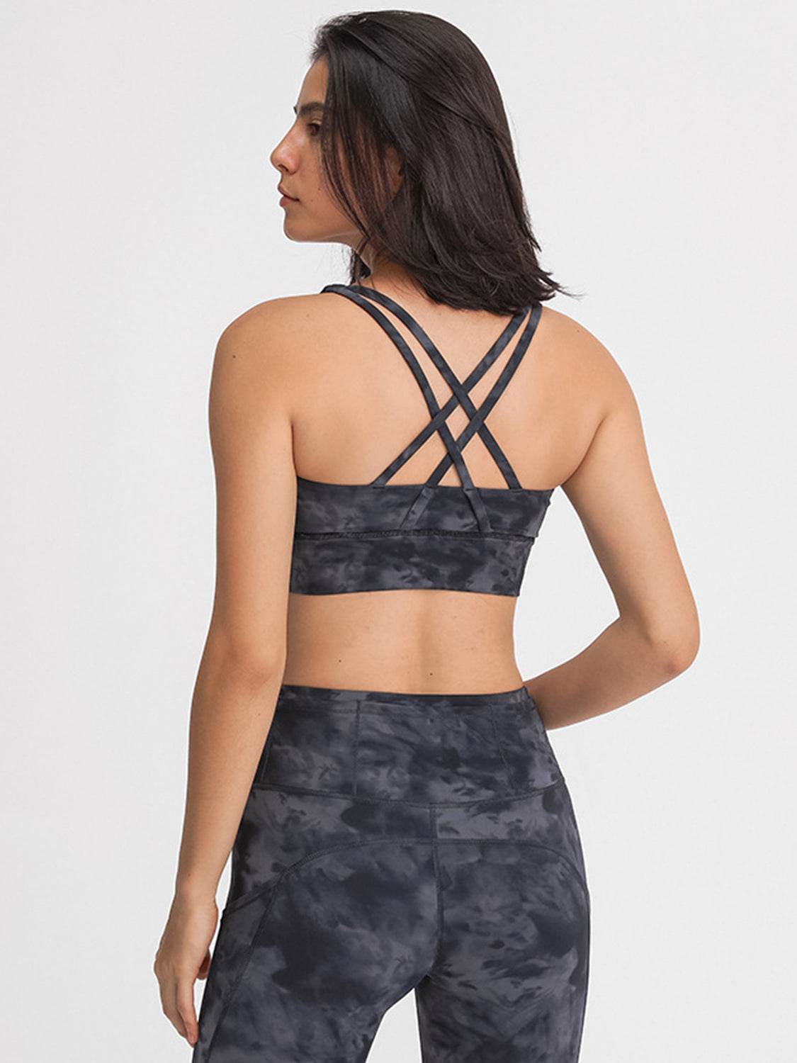 Millennia Crisscross Scoop Neck Active Tank - UnLaced Boutique