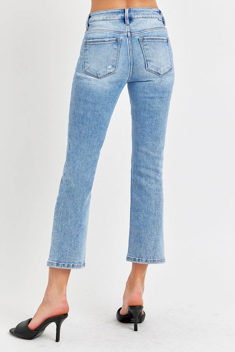 RISEN Full Size Low Rise Crop Slim Straight Jeans - UnLaced Boutique