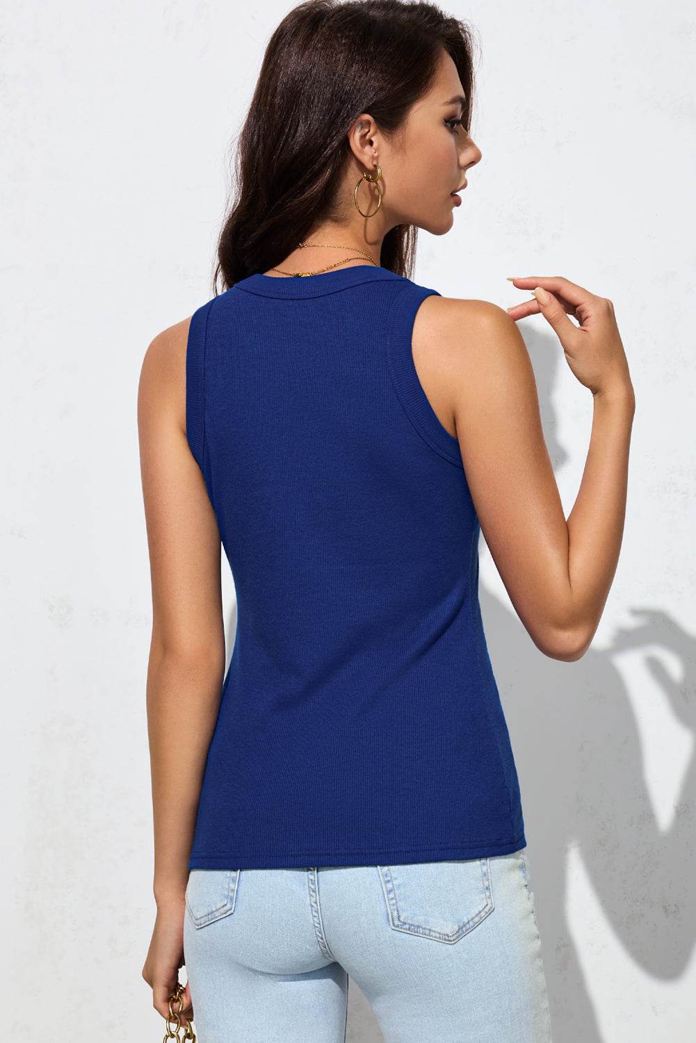 Solid Round Neck Tank - UnLaced Boutique