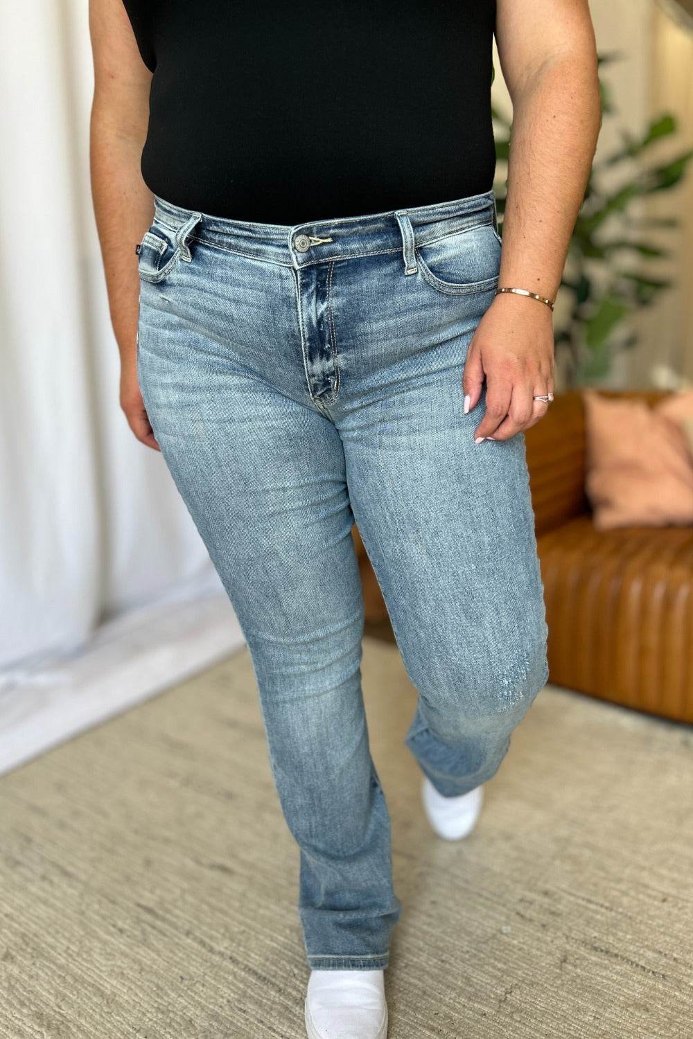 Judy Blue Full Size Medium Rise Bootcut Jeans - UnLaced Boutique