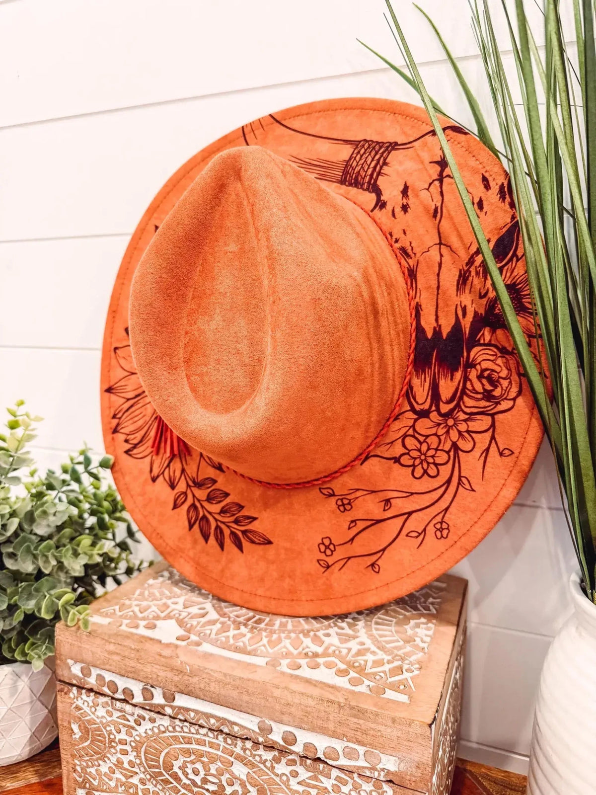 Camel Longhorn Sunflower Hat - UnLaced Boutique