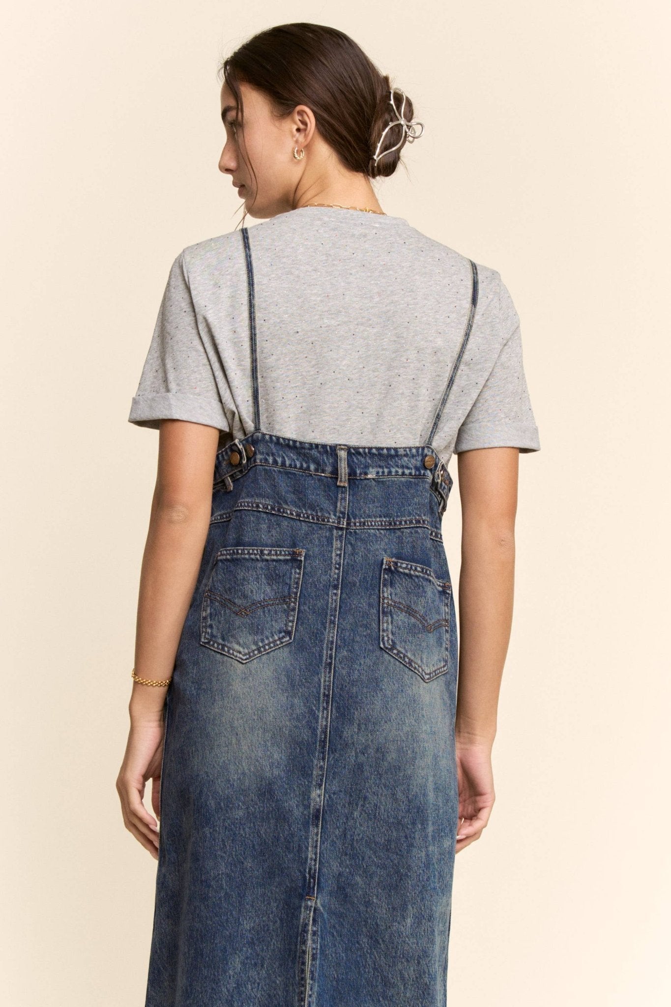 CASUAL DENIM SLIP DRESS WITH SPAGHETTI STRAPS - UnLaced Boutique