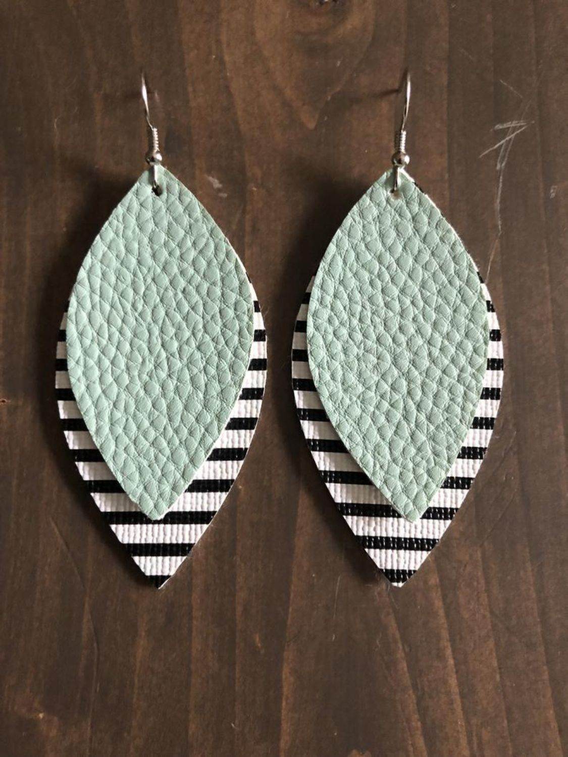 PU Leather Leaf Dangle Earrings - UnLaced Boutique