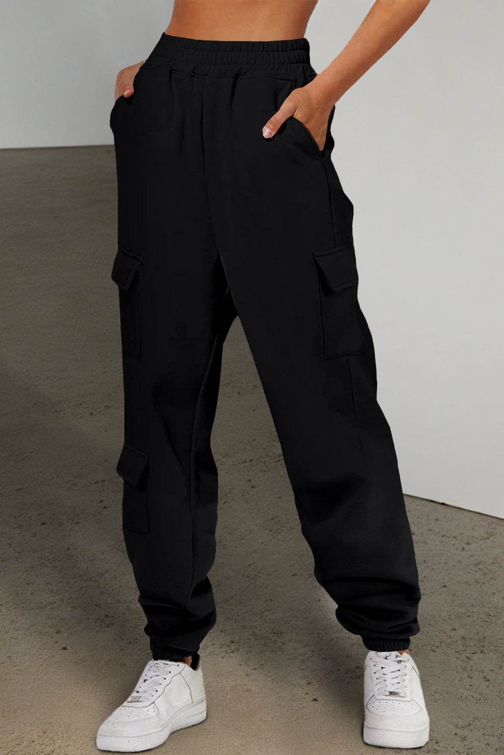 Pocketed Elastic Waist Active Joggers - UnLaced Boutique