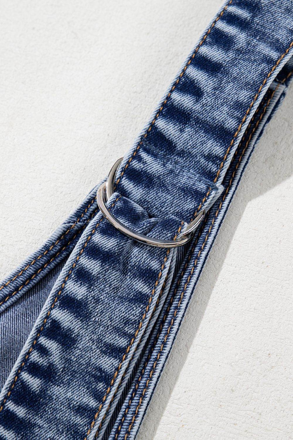 U Neck Patched Pocket Denim Overalls - UnLaced Boutique