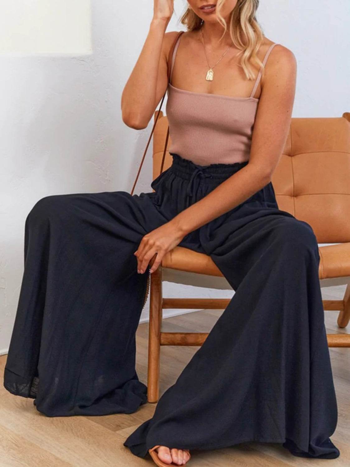 High Waist Wide Leg Pants - UnLaced Boutique