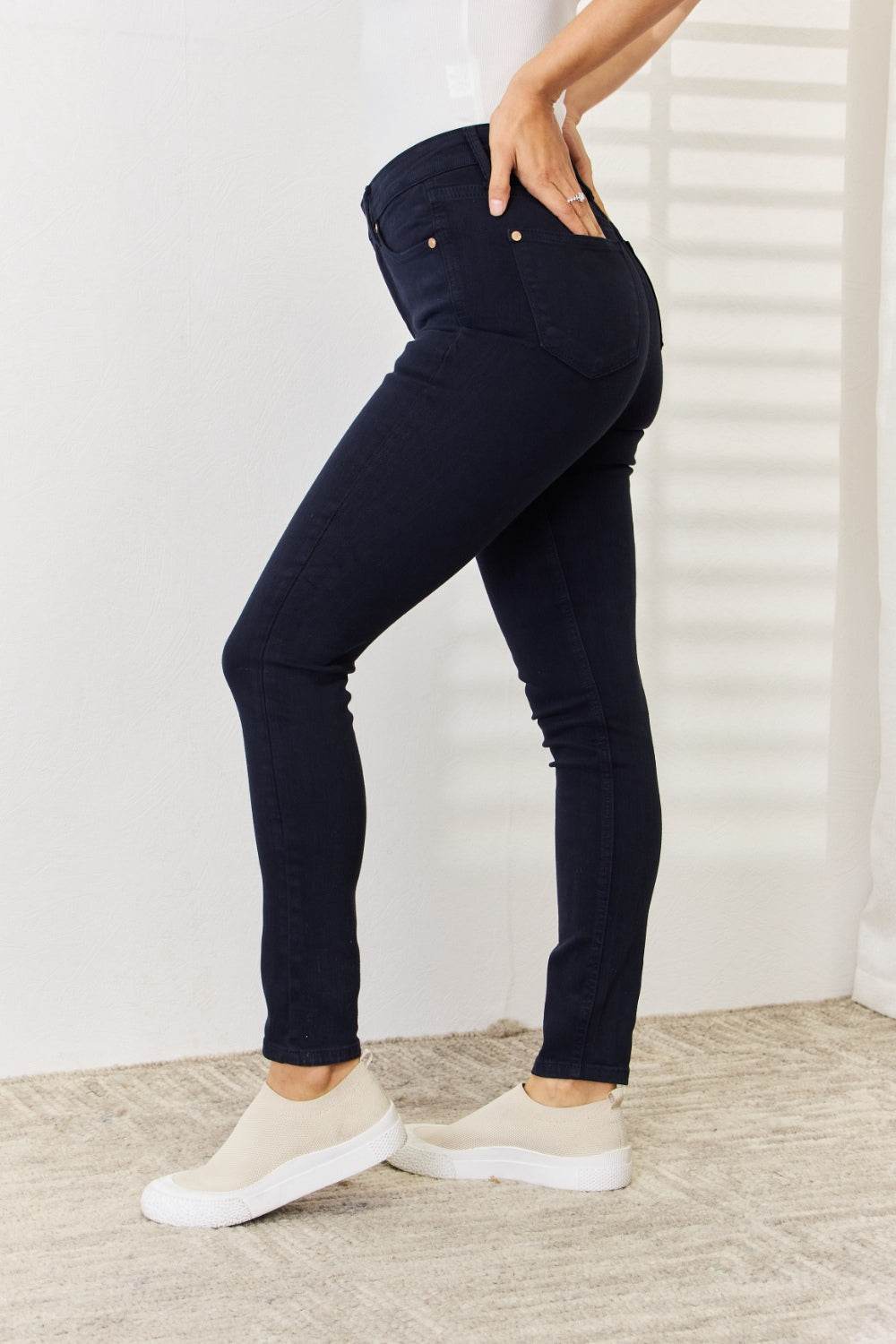 Judy Blue Full Size Garment Dyed Tummy Control Skinny Jeans - UnLaced Boutique