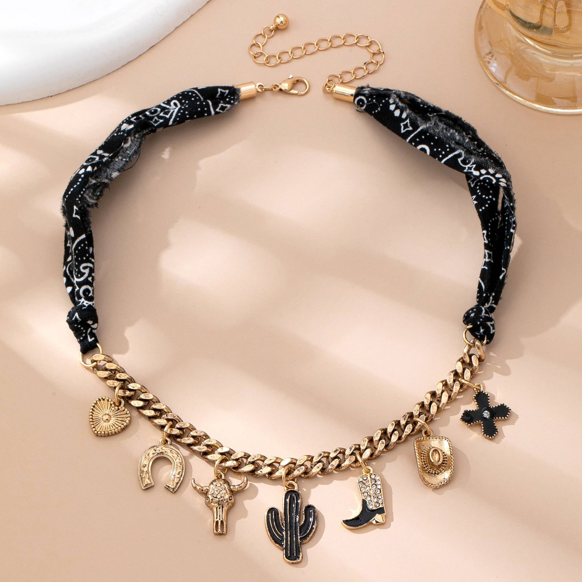 CHARM ANIMAL SCARF NECKLACE - WESTERN CROSS BOOT HAT - UnLaced Boutique