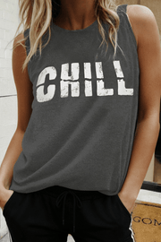 CHILL Graphic Print Tank Top - UnLaced Boutique
