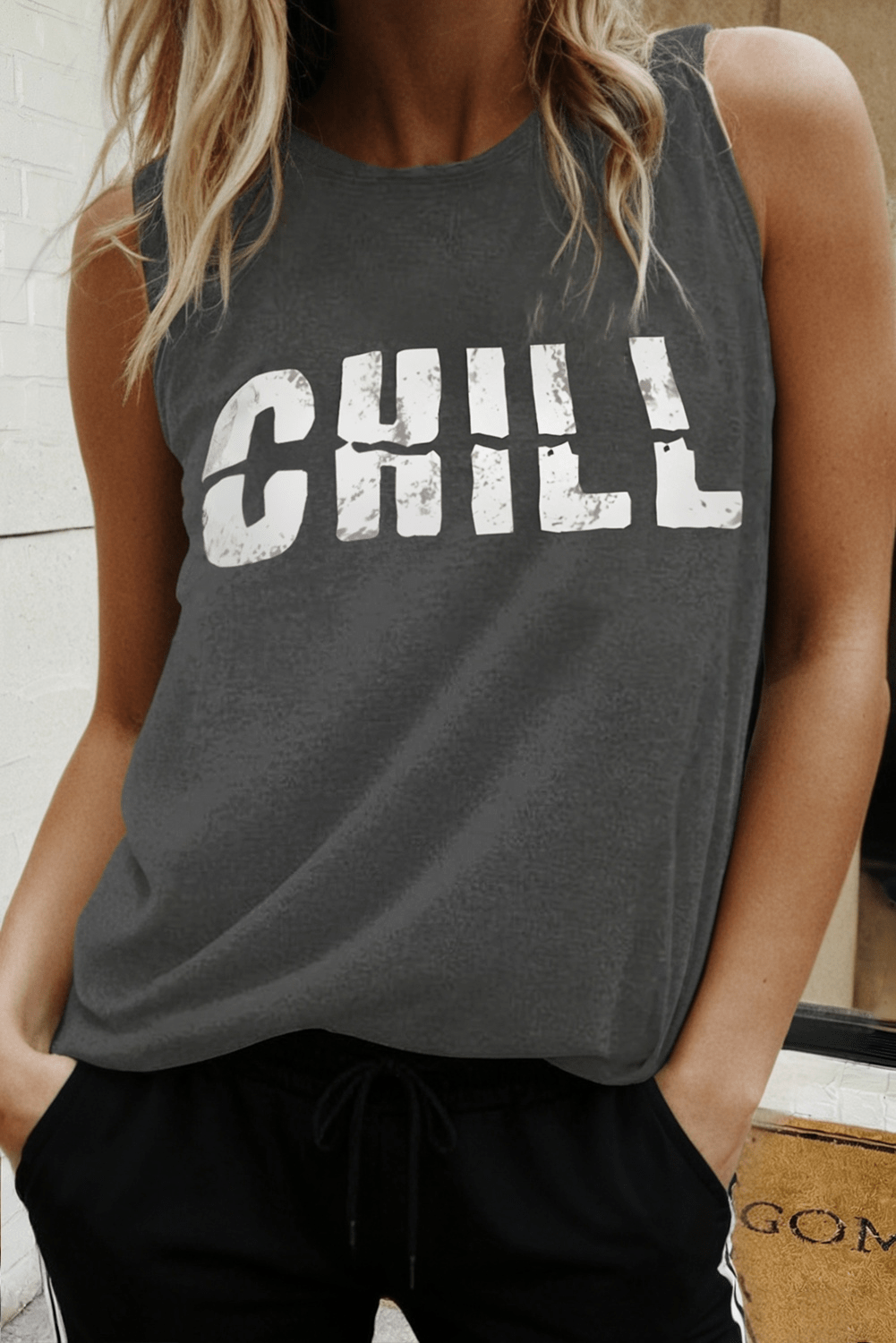 CHILL Graphic Print Tank Top - UnLaced Boutique