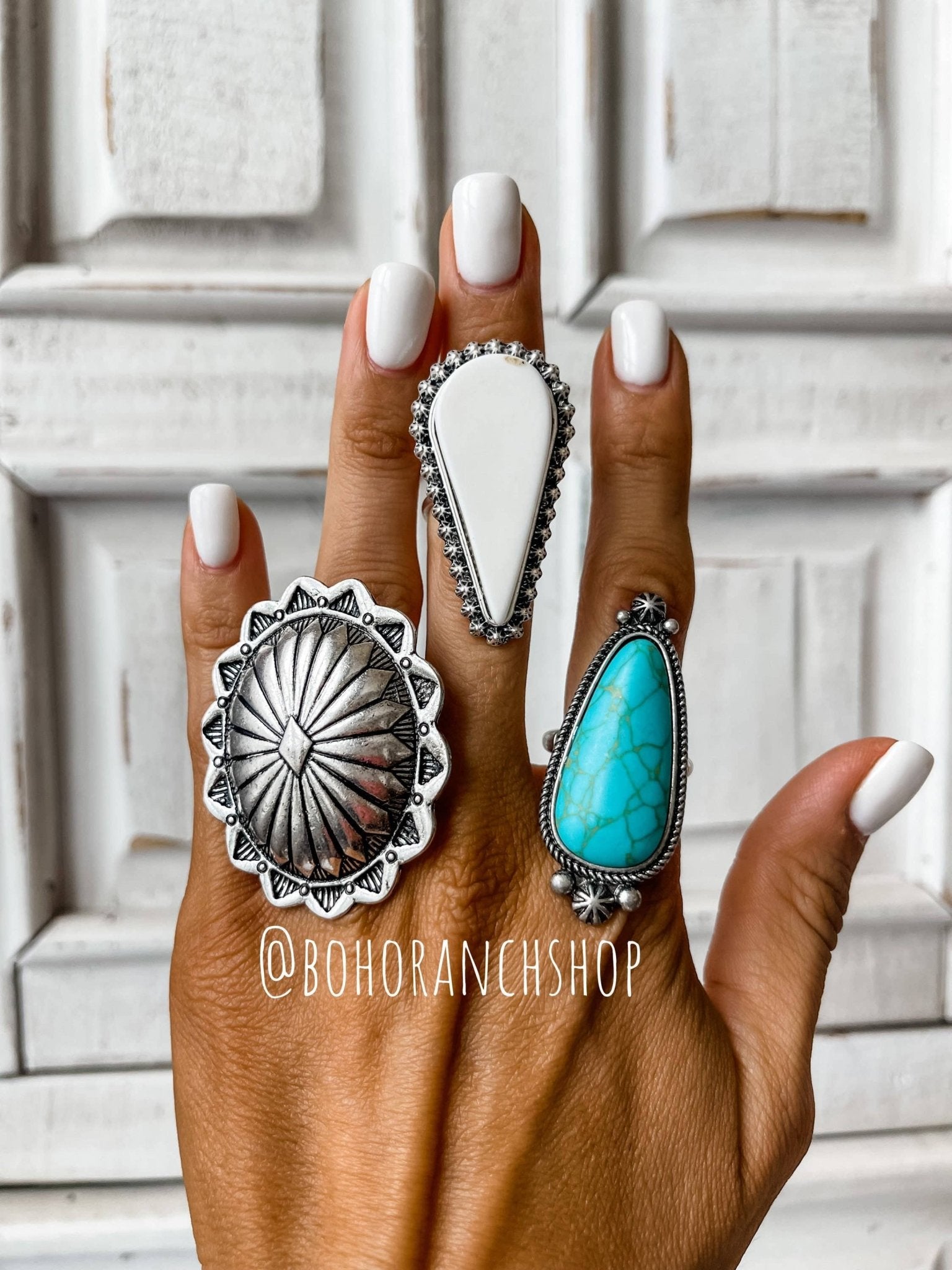 Concho Statement Ring Western Ring Adjustable - UnLaced Boutique