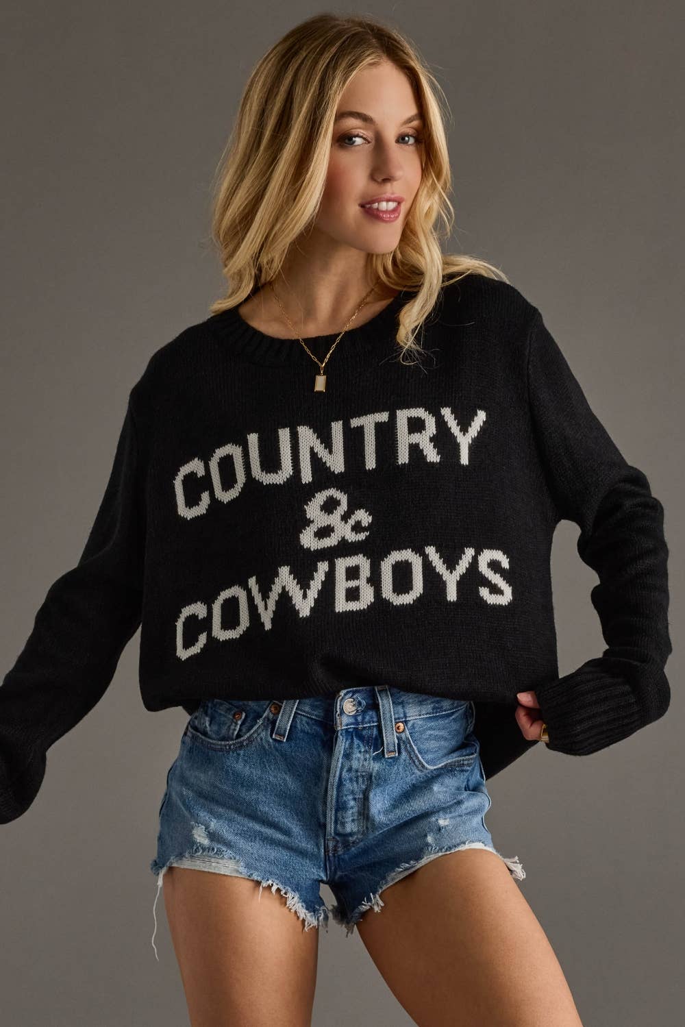 Country & Cowboys Sweater - UnLaced Boutique